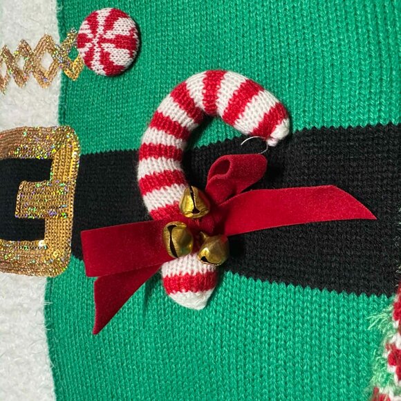 Ugly Christmas Sweater Dress XXL Candy Cane jingle - Picture 2 of 15